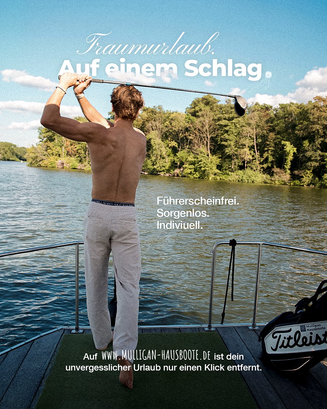 Werbemotiv Mulligan Hausboote